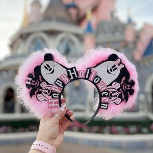 Pink Ghost Mickey Ears - Etsy display picture 3