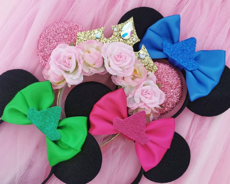 Sleeping Beauty Three Fairy Ears with or without veils Fairy Minnie Mouse Ears by Luby&Lola Fairy Godmother Headband Mouse Ears image 4