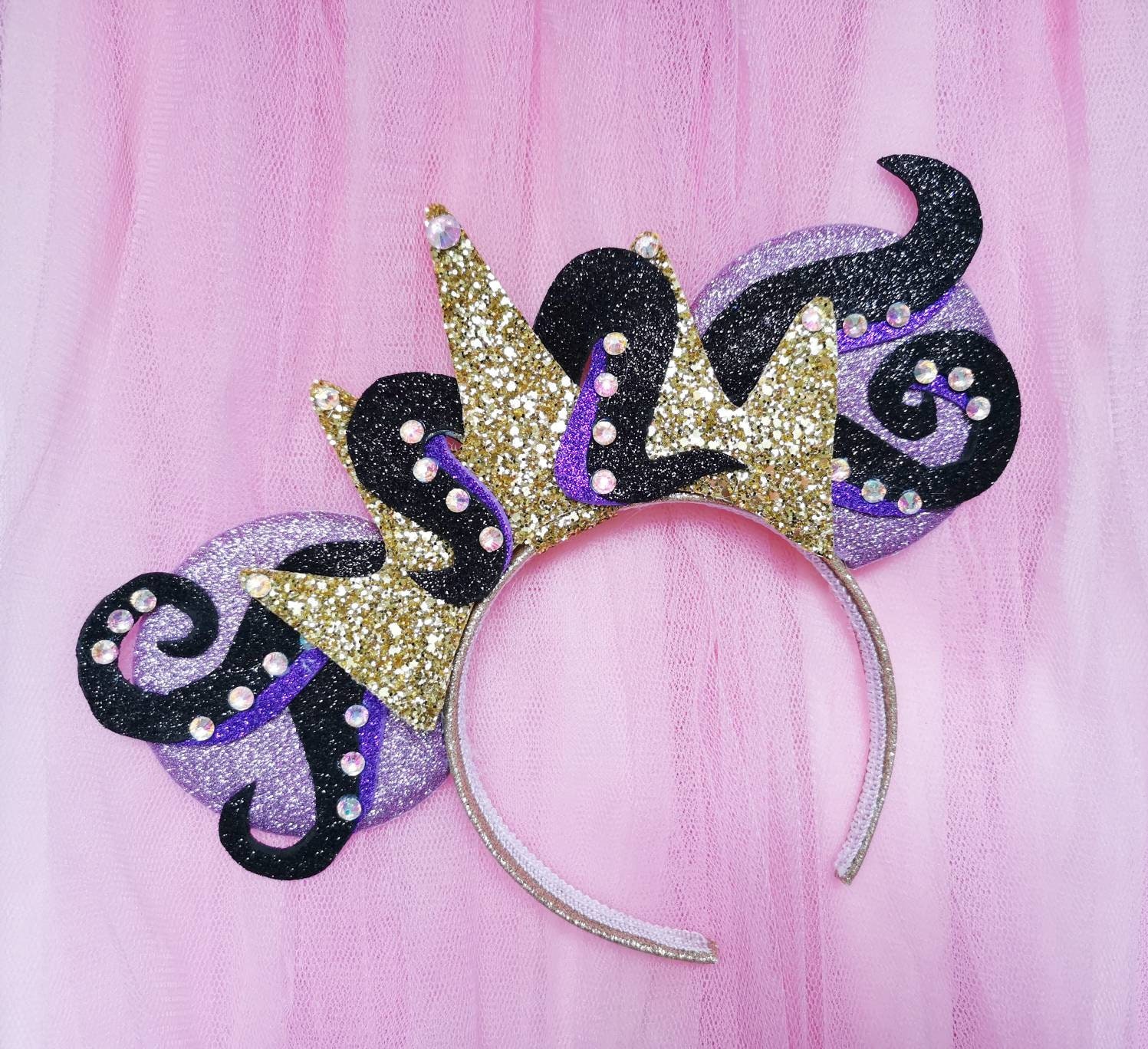 ?Ursula Themed Disney Ears/Headband Ursula Minnie Ears – meagansminnieshop main image 2