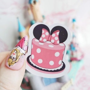 Custom Minnie Birthday Sticker Birthday Cake Stickers Add Your Age Custom Cake Stickers Birthday Card Stickers Birthday Gift Sticker image 4