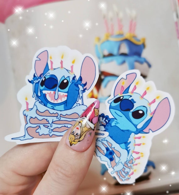 Sleeping Beauty Birthday Cake Sticker Stitch Crashes Sticker