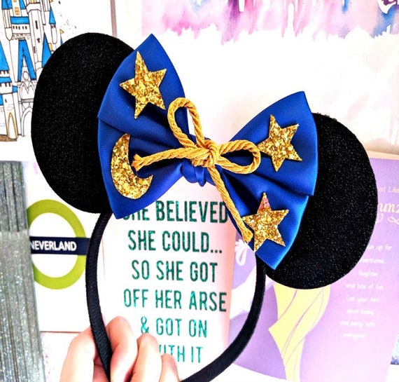 Disney DIY Plus Ears Sorcerer Mickey and Minnie Mouse Bow  Ears Headband Personalized Sorcerer Mouse Ears Headband: Boy Mickey Ears  main image 4