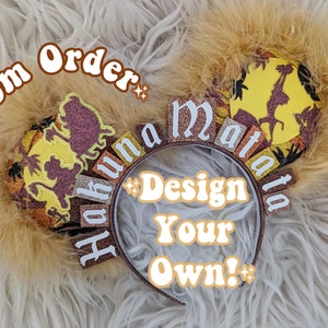 Design Your Own Ears Animal Kingdom Headband Vacation Mouse Ears Adult Mickey Ears Custom Minnie Ears Character Ears image 1