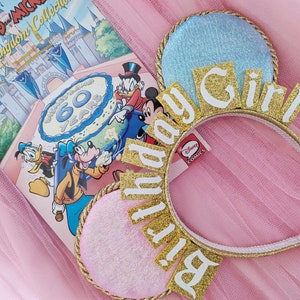 Birthday Mouse Ears - Birthday Party Headband - Birthday Girl Mickey Ears - Iridescent Minnie Mouse Ears - Adult Mickey Ears UK Minnie Ears