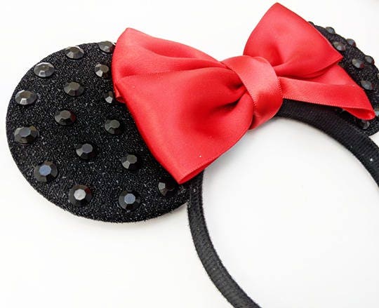 RARA® Minnie Maus Kostümzubehör-Set – Roter Tutu-Rock, Ohren-Stirnband, Weiße Handschuhe & Beinwärmer