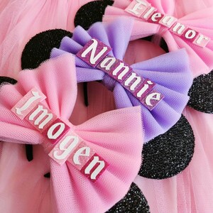 Custom Name Bow Personalised Minnie Mouse Ears Minnie Mouse Ears by LubyandLola image 6