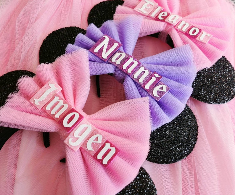 Custom Name Bow Personalised Minnie Mouse Ears Minnie Mouse Ears by LubyandLola image 6