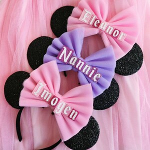 Custom Name Bow Personalised Minnie Mouse Ears Minnie Mouse Ears by LubyandLola image 4