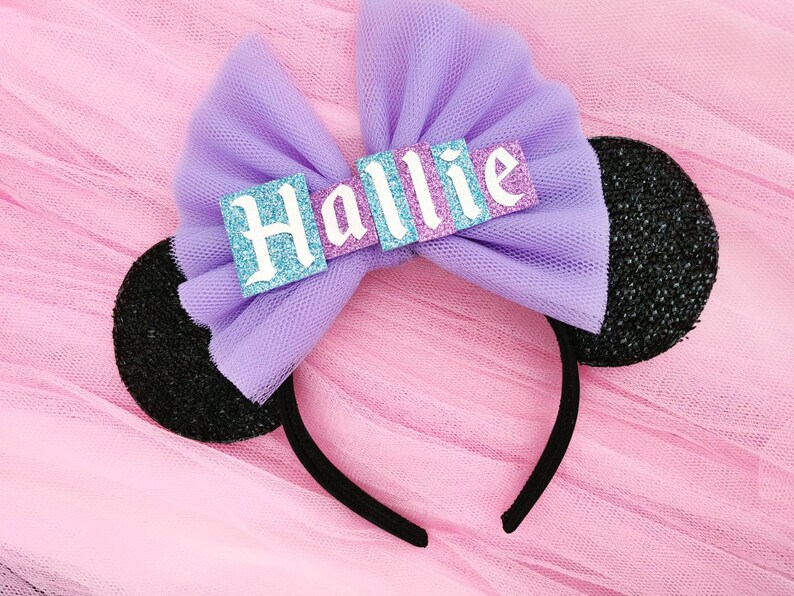 Custom Name Bow Personalised Minnie Mouse Ears Minnie Mouse Ears by LubyandLola image 8
