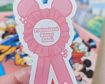 Professional Disney Adult Sticker - Pink Stickers - Sparkly Stickers - Laminated Stickers - Award Stickers - Funny Stickers