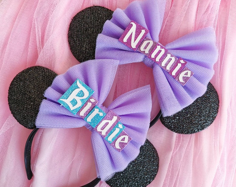 Custom Name Bow Personalised Minnie Mouse Ears Minnie Mouse Ears by LubyandLola image 3