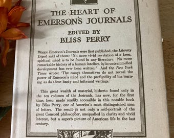 Vintage Emerson's Journals, Hardcover Book, 1930s Edition