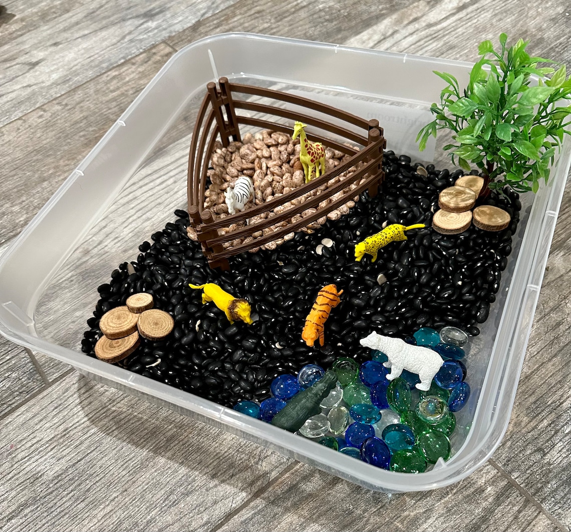 Zoo Sensory Bin Zoo Sensory Kit Animal Sensory Bin Preschool Sensory