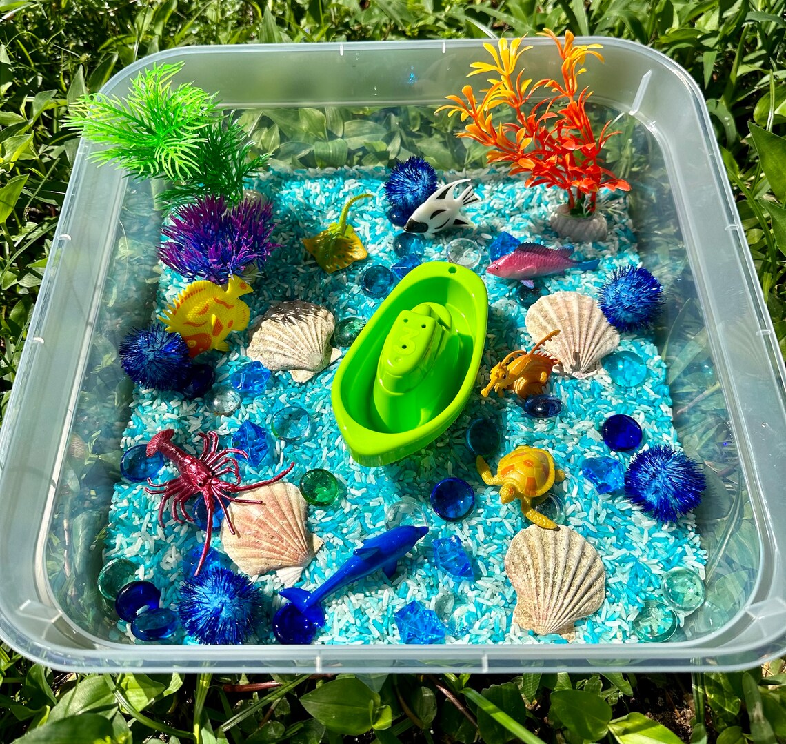 Ocean Sensory Bin Under the Sea Sensory Bin Ocean Animals Preschool