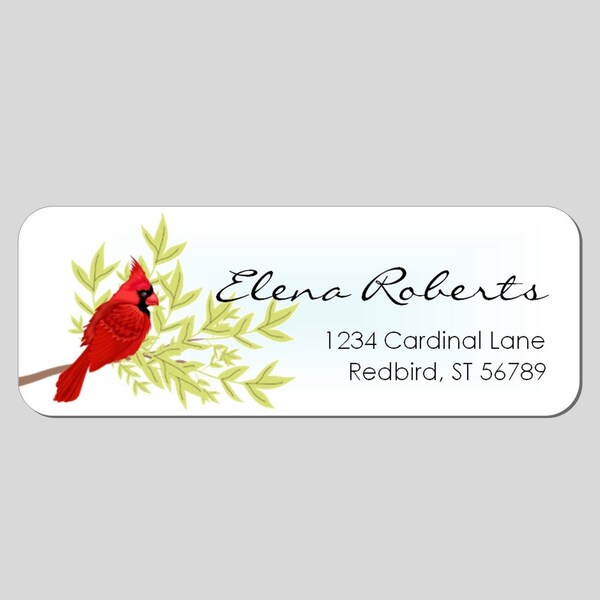 Cardinal Personalized Stickers Etsy