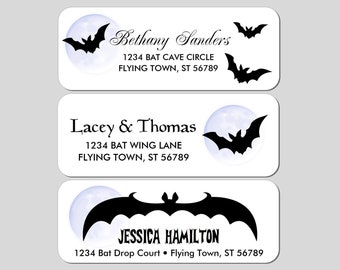 30 Custom Halloween Night Art Personalized Address Labels