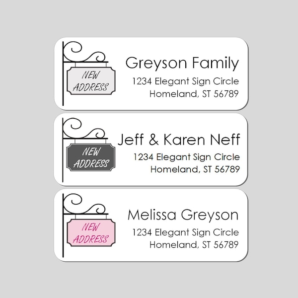 New Address Labels, We've Moved Return Address Label | I'm Moving, New Home, We Moved, Elegant Moving Mail Stickers, Personalized & Printed