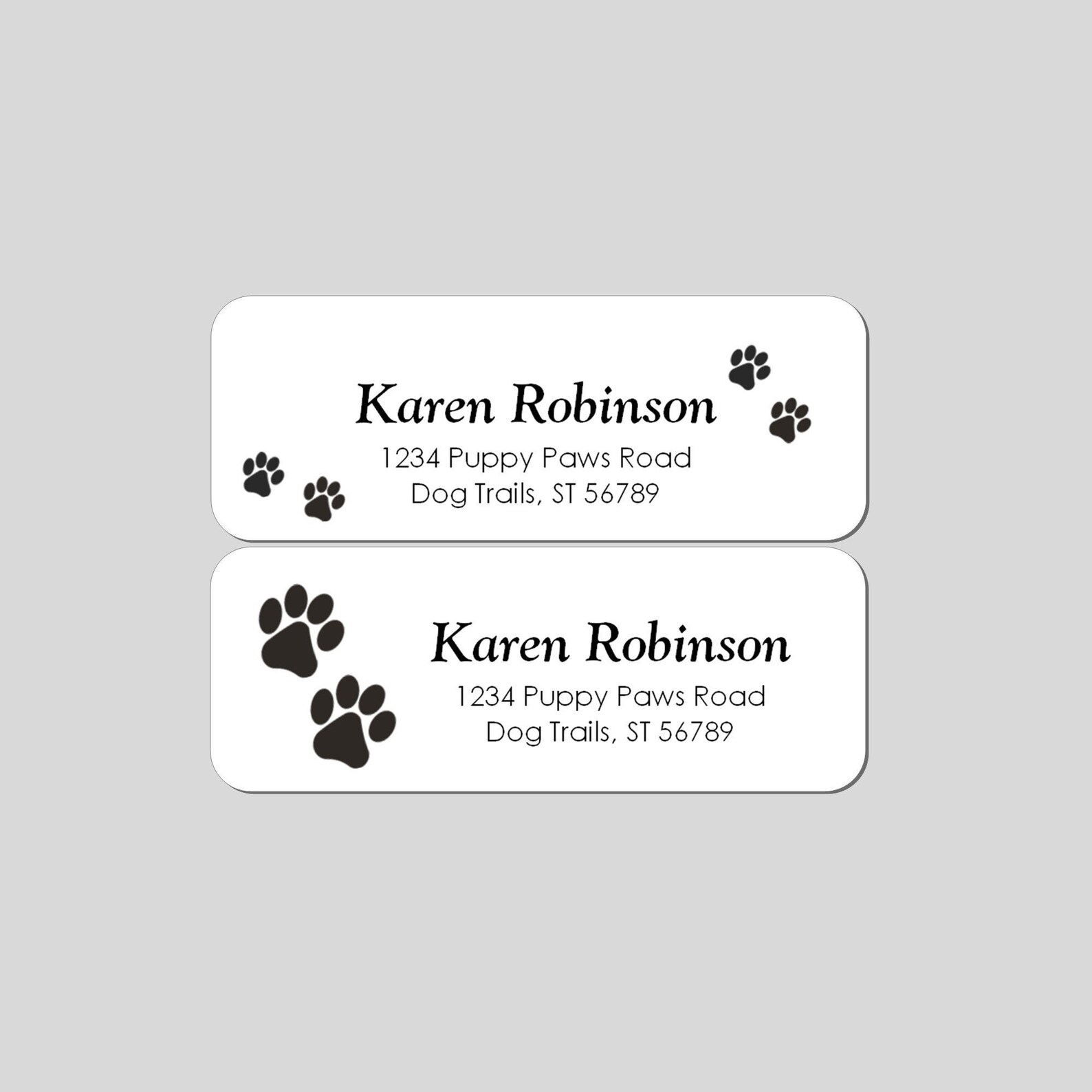Puppy Dog Paws Return Address Labels Dog Paw Print Etsy