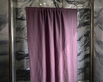 Linen shower curtain Extra long in Dusty rose