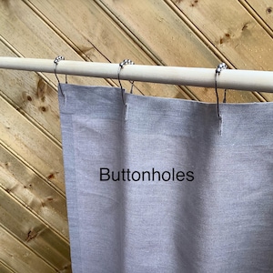 Linen shower curtains Natural Custom size curtain Eco friendly gift zero waste farmhouse decor