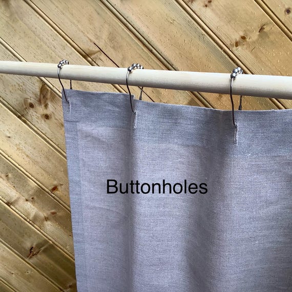 Linen shower curtains Natural Custom size curtain Eco friendly gift zero waste farmhouse decor