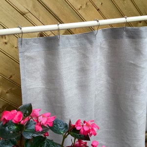 Custom size Linen shower curtain Natural linen curtains