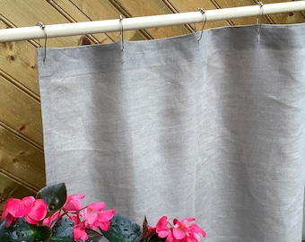 Rideau de douche en lin sur mesure Rideaux en lin naturel