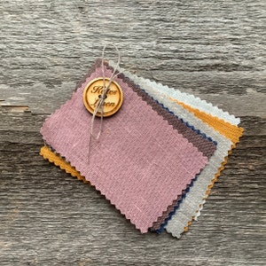 Linen fabric samples set