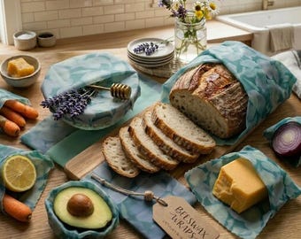 Herbruikbare broodzak bijenwas voedselopslag XL