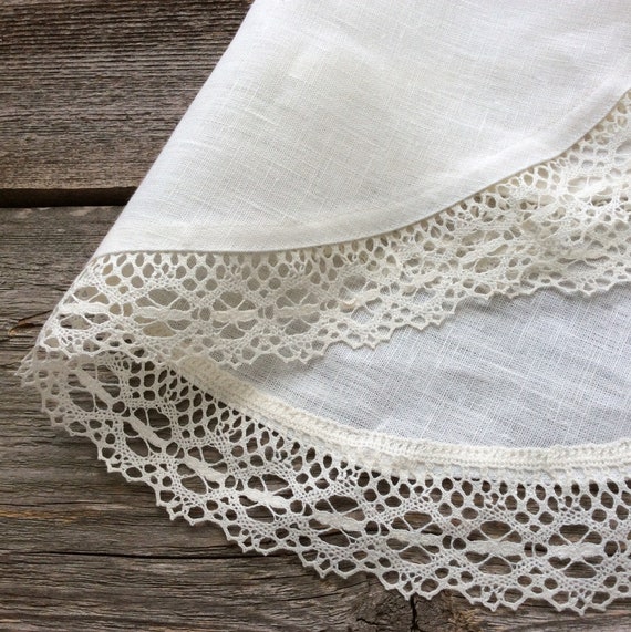 Round Linen tablecloth Easter tablecloth