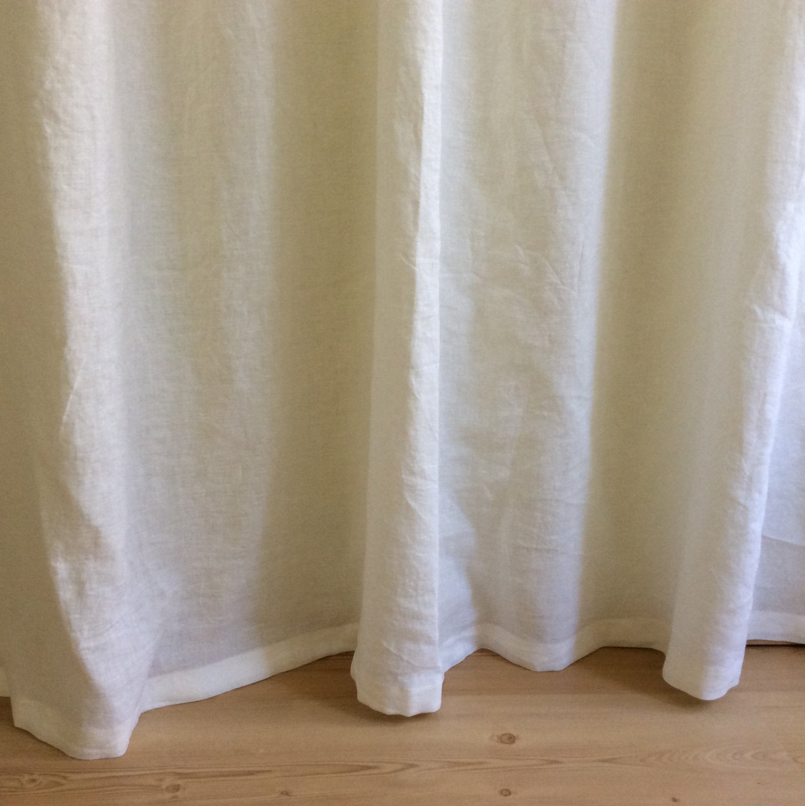 Linen Curtains With Ties Long Shower Curtains | Etsy