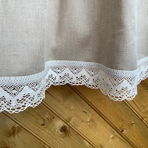 Linen cafe curtains Kitchen valance Handmade chabby chic curtains