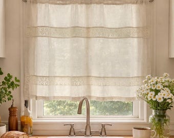 Cafe curtain Custom size short curtain French style