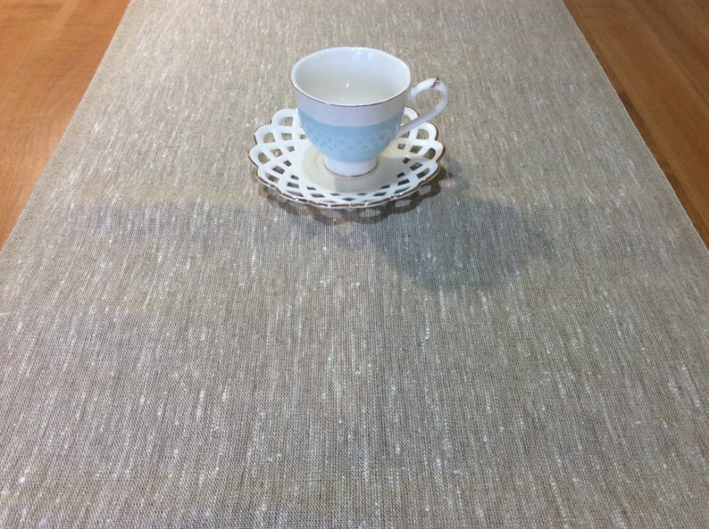 Burlap table runner Wedding Table Runner Rustic Table runner Wedding decor Natura linen lace runner Gray table runner Custom table runner
