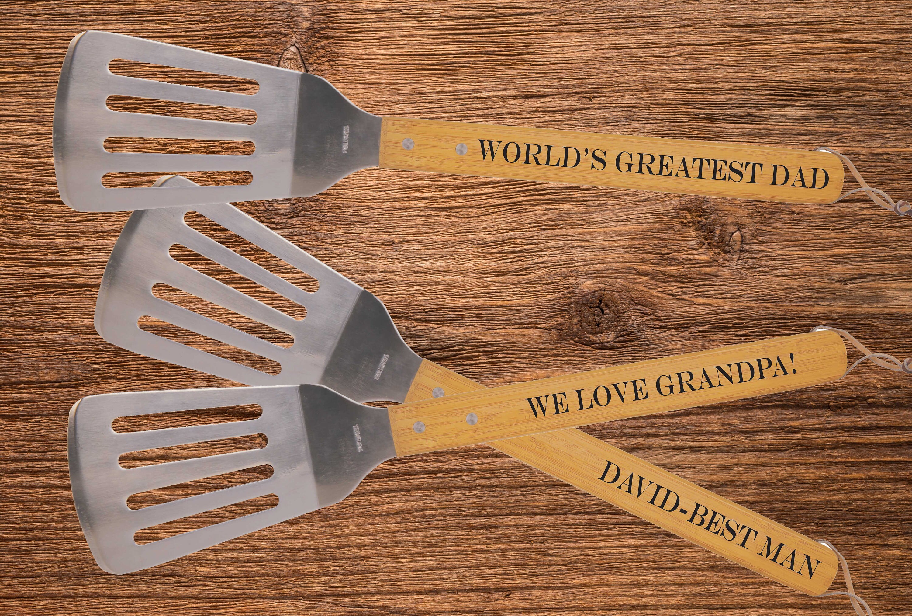 Custom Spatula Gift for Dad Wood BBQ Spatula Engraved Etsy