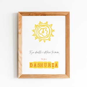 Ti je dashuria. You Are My Sunshine druckbare Wandkunst, Boho-Kinderzimmer, Pastell-Spielzimmer, Dekor, You Are My Sunshine Print