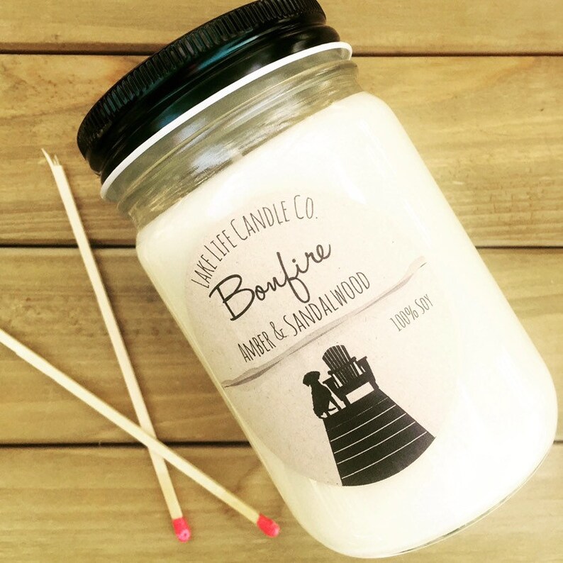 Bonfire Handmade Soy Candle Lake Life Candle Co. Made in WI Etsy