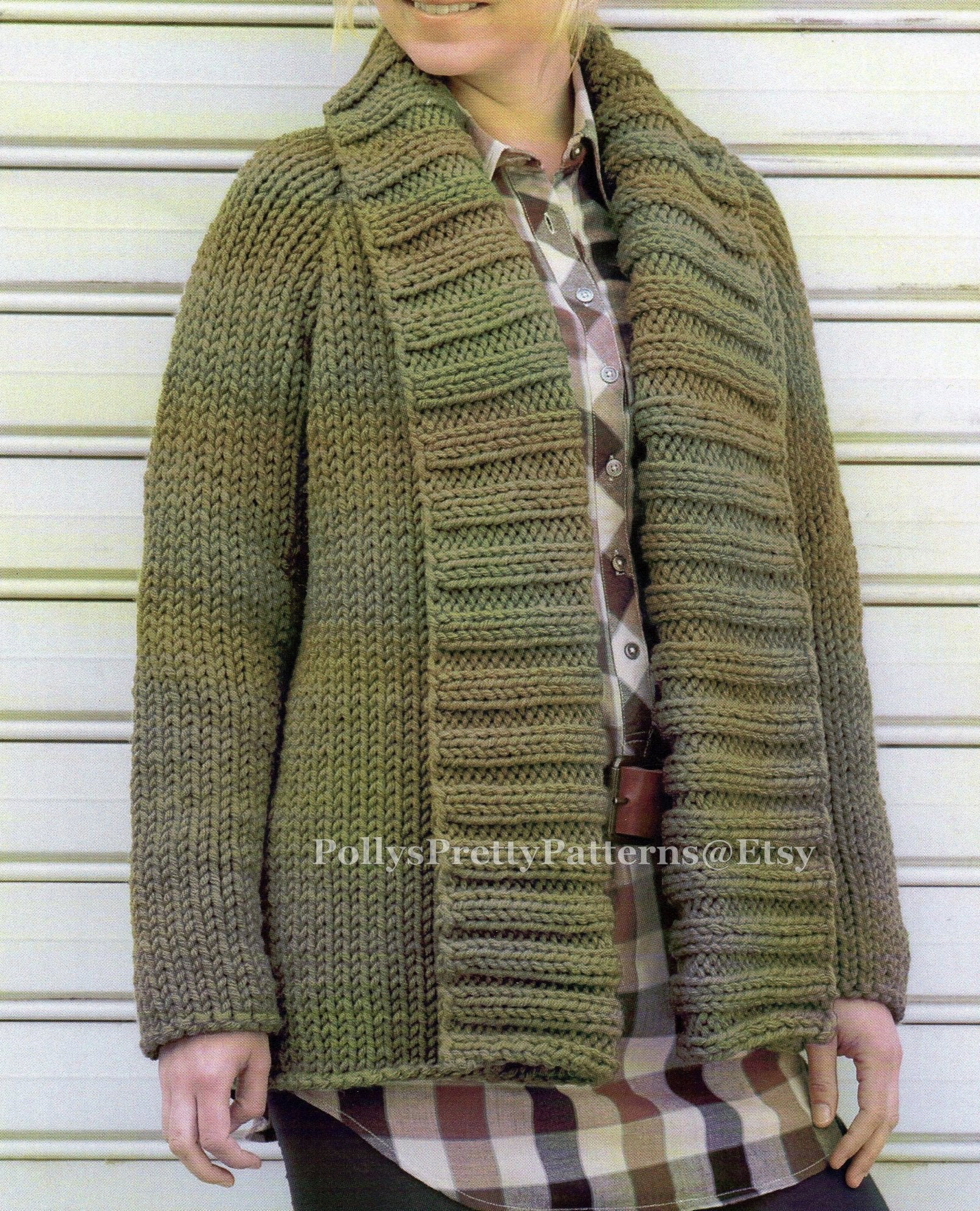 PDF Knitting Pattern Plus Size/Larger Lady Size Chunky Etsy España