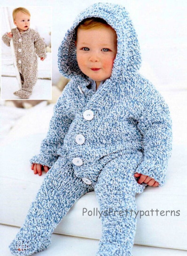 PDF Knitting Pattern for a Chunky Knit Baby & Toddlers Snuggle Etsy