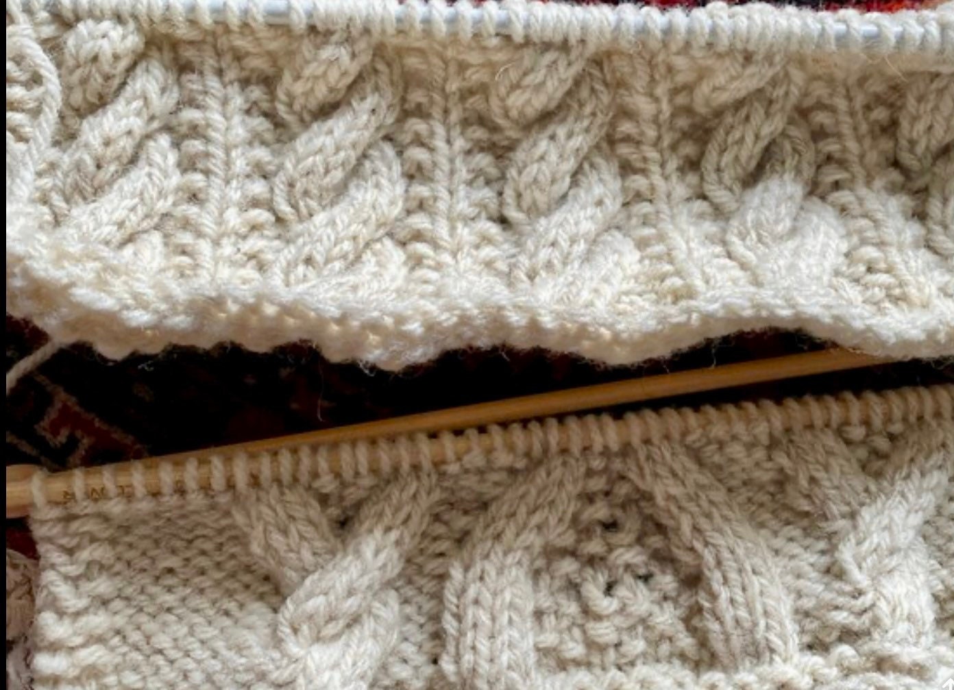 PDF Knitting Pattern Aran Throw/blanket 