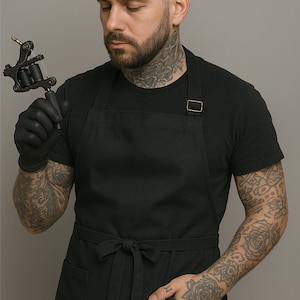 Strapazierfähige Künstler-Schürze: Baumwollleinen-Töpfer- & Malschürze (aus Australien)