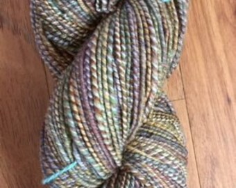 Hand-spun wool yarn
