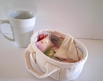 6" Doll Carrier Basket for your 5" Reborn or Conventional Doll Gender Neutral Colors Small Doll Bed