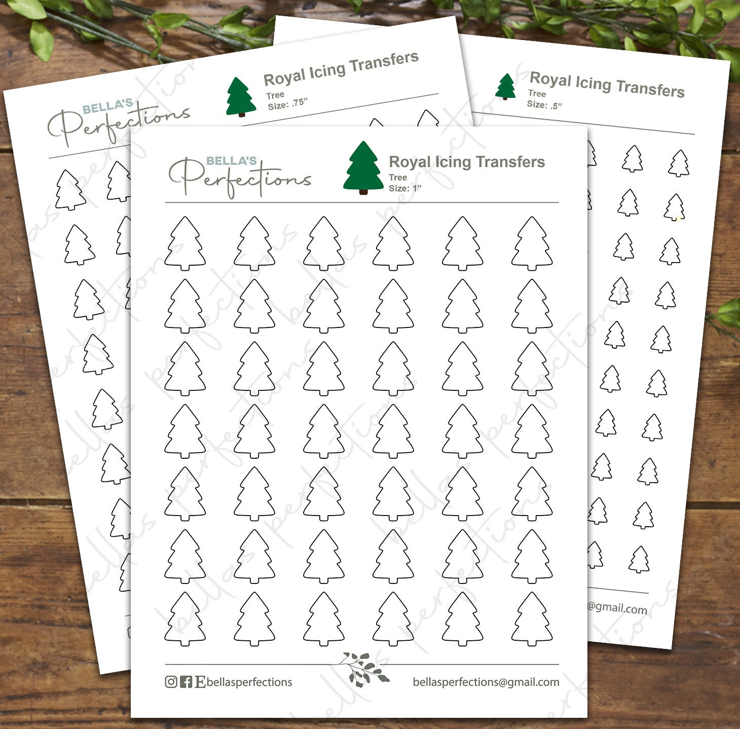 christmas-tree-royal-icing-transfers-forest-digital-download-3-sizes-available-5-75-1-etsy