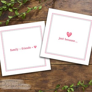 Printable Friendship Gift Tags | Cookie Bag Tags | 2 Designs 2 1/2" Square | Digital Download