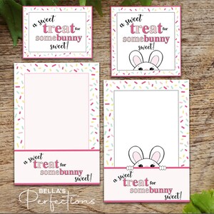 Carte et étiquette de biscuit de Pâques | Emballage de mini-biscuits Sweet Treat | Combo étiquette et carte à biscuits ! | 2,5" et 3,5" x 5"