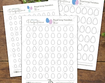 Ovos de Páscoa | Transferências de glacê real de ovos de pássaros | Download digital | 3 tamanhos disponíveis | 0,5", 0,75", 1"