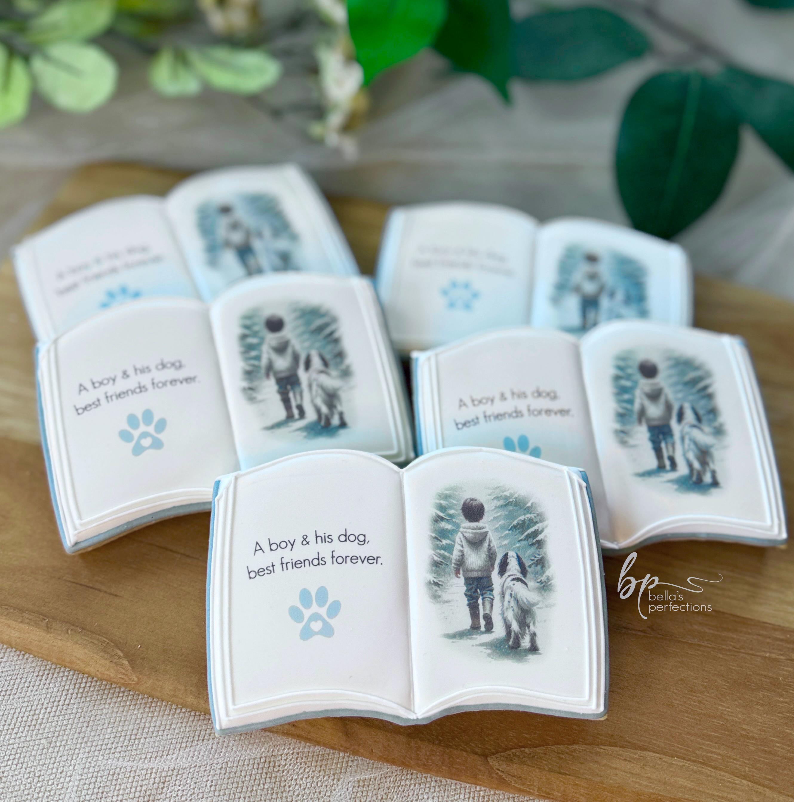 Open Book STL Cutter 4 sizes - 3.5", 3.75", 4" and 4.25" / Cookie Cutter Download / Novel