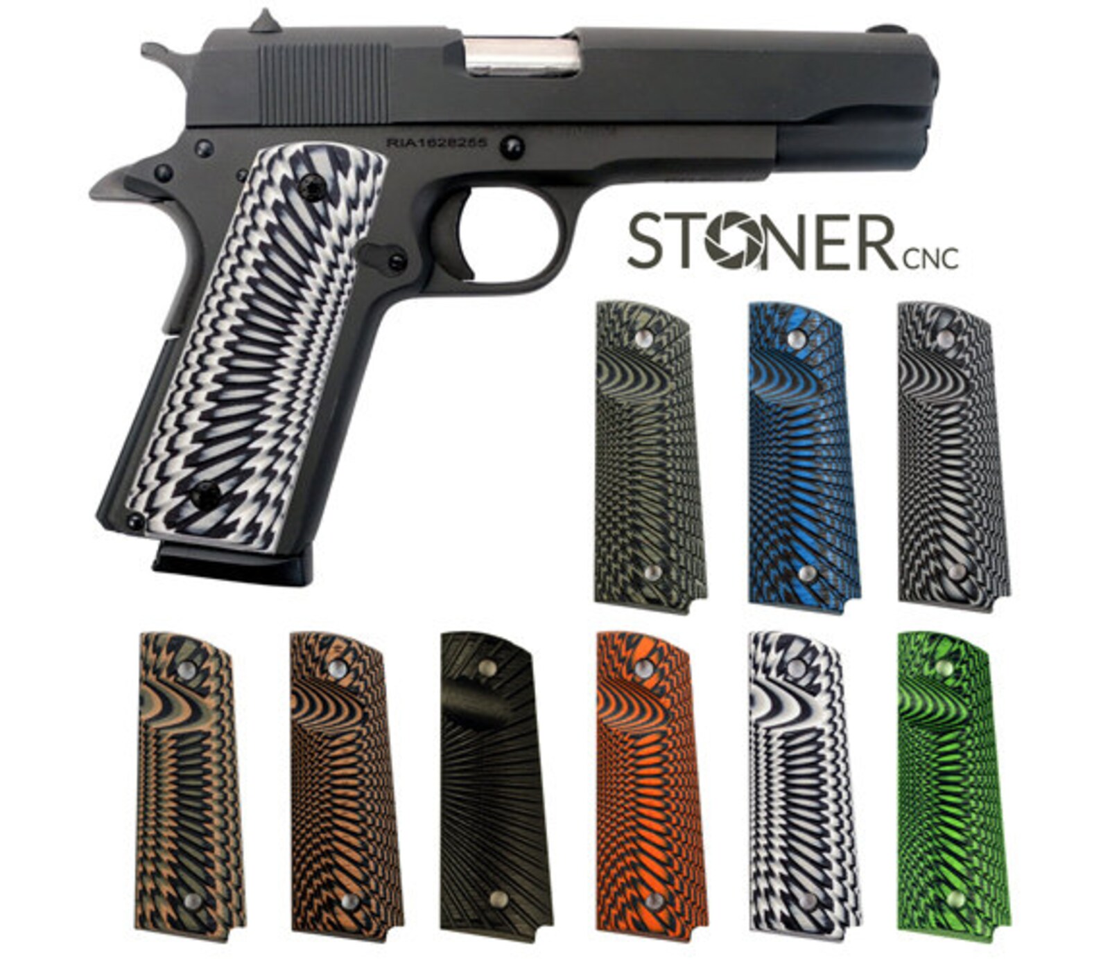 1911 Starburst Pistol Grips G10 Full Size Compact Etsy