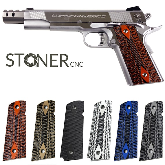 1911 Gun Grips G10 Double Diamond Pistol Full Size Compact Etsy